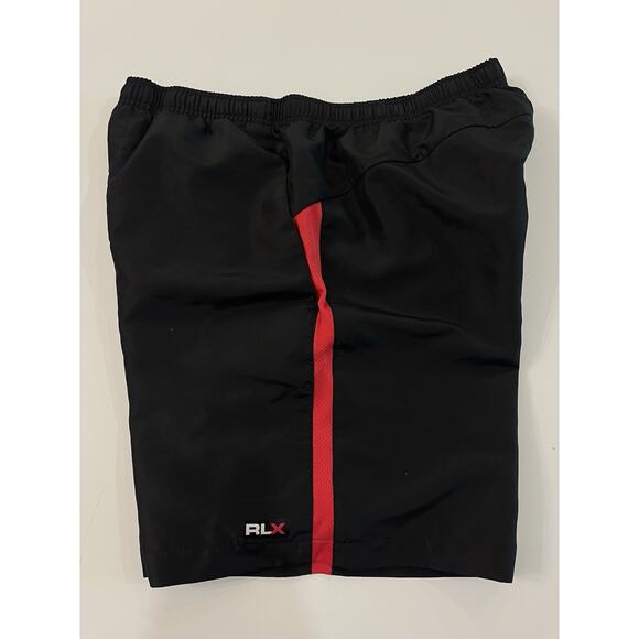 RLX Ralph Lauren Mens Black Performance Active Lined Shorts Sz Large - Picture 5 of 6